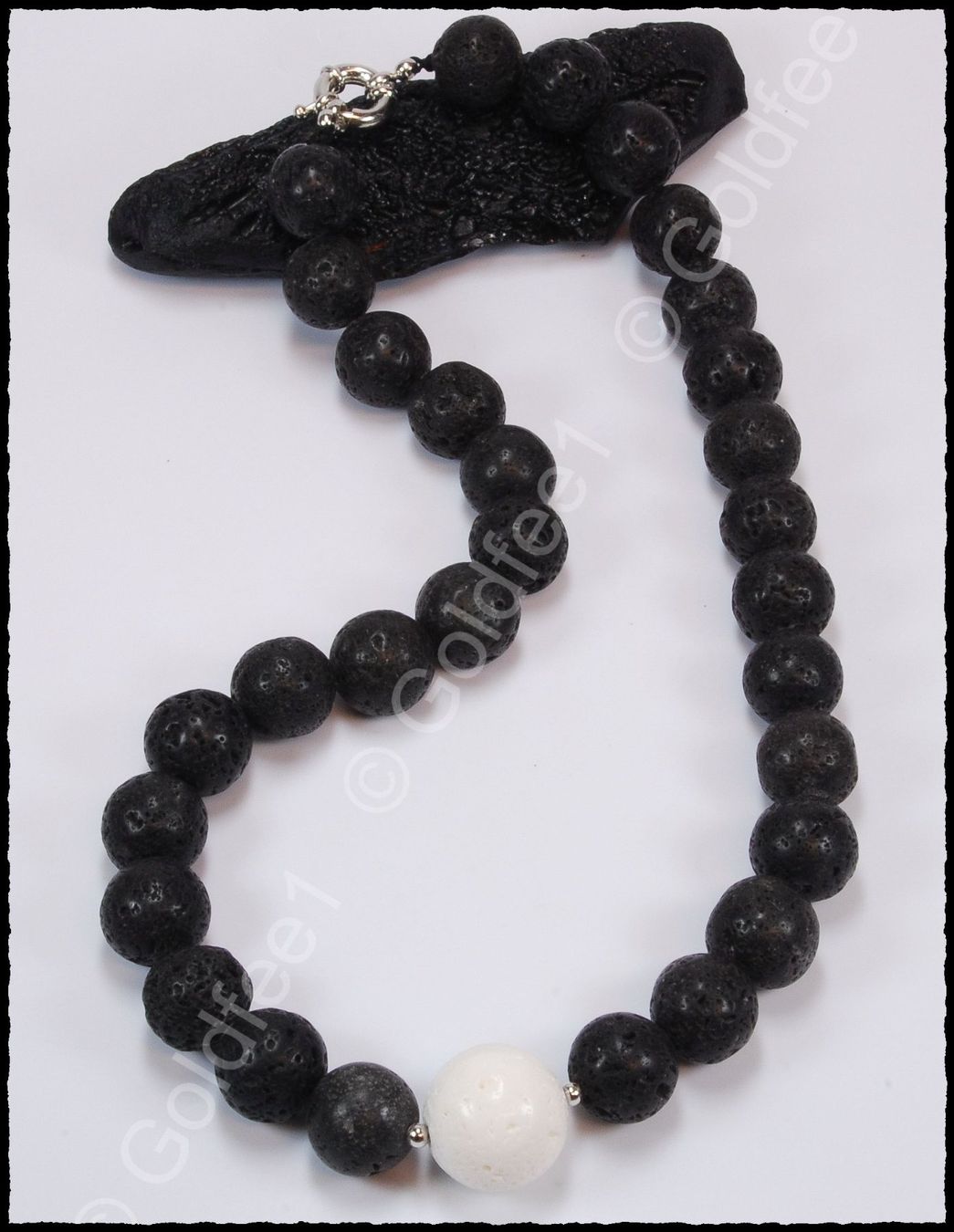Catenine: Lava - Korallen - Kette ca. 47cm – Nuovo e nell'imballaggio originale da Oberglatt ZH venduto da Goldfee1 1
