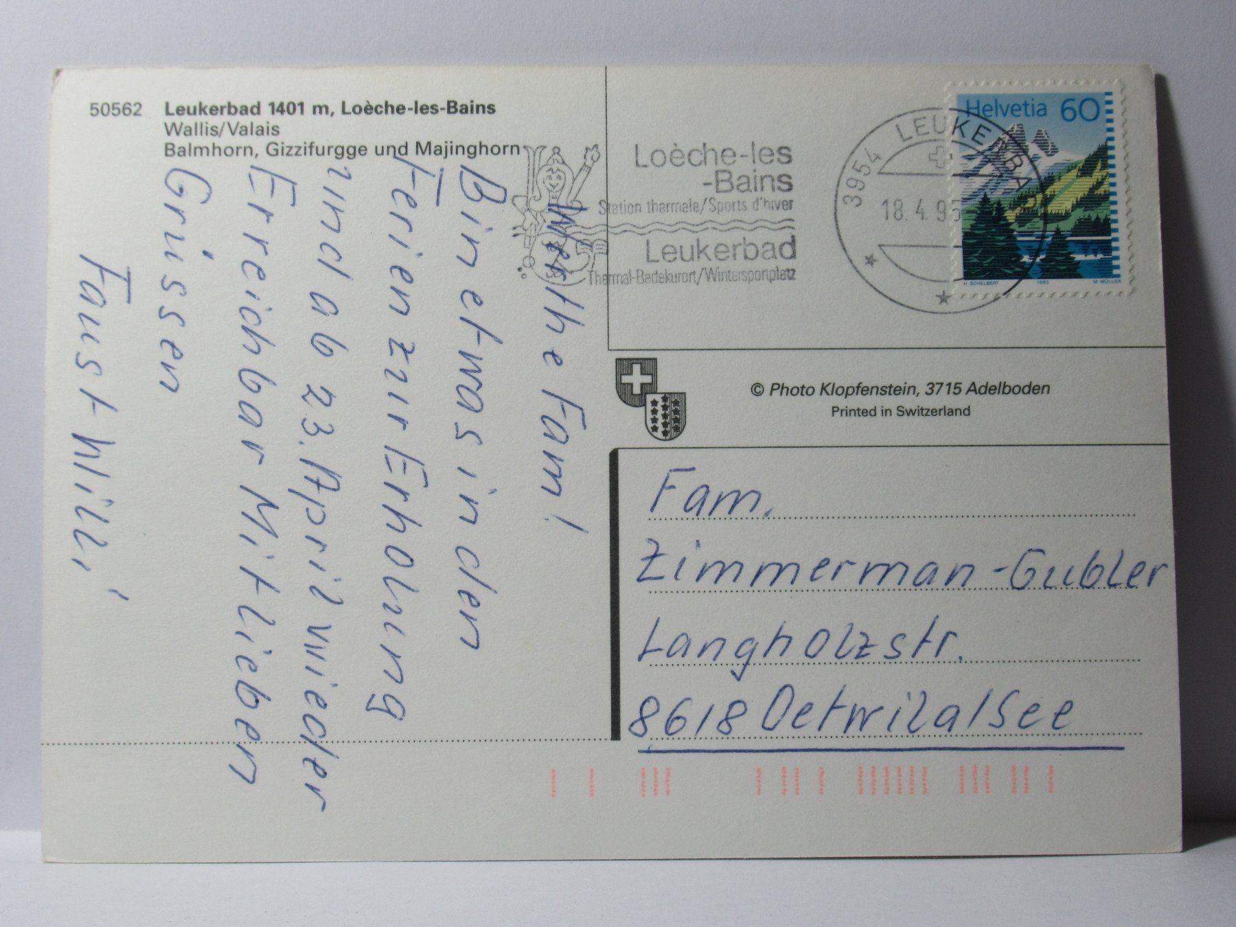 Cartes postales: Leukerbad – D'occasion à Grenchen par frechri 1