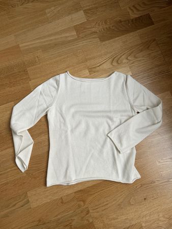 Maglioncino in 100% cashmere Gran Sasso color panna, taglia 
