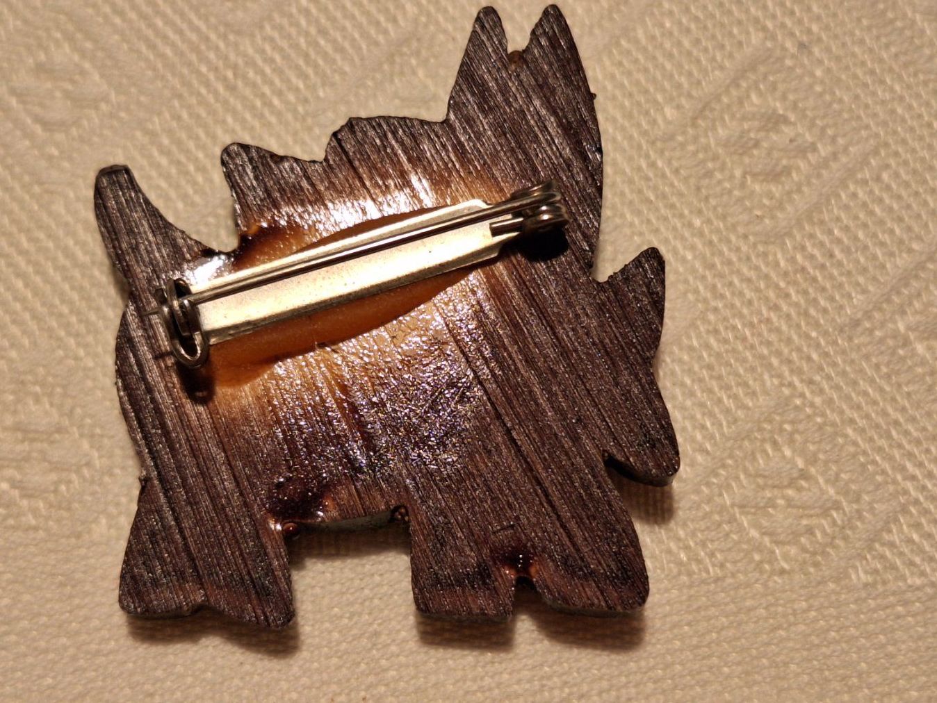 Spille & Fermagli: 2 Vintage Holzbroschen Scottish Terriers – Usato da Dornach venduto da majo8689 4