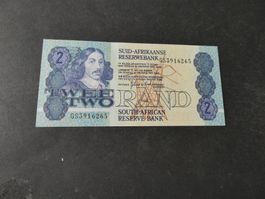 Südafrika, 2 Rand ungefaltet