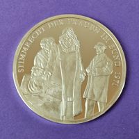 Feinsilbermünze (AG 999) Stimmrecht der Frauen im Bund 1971
