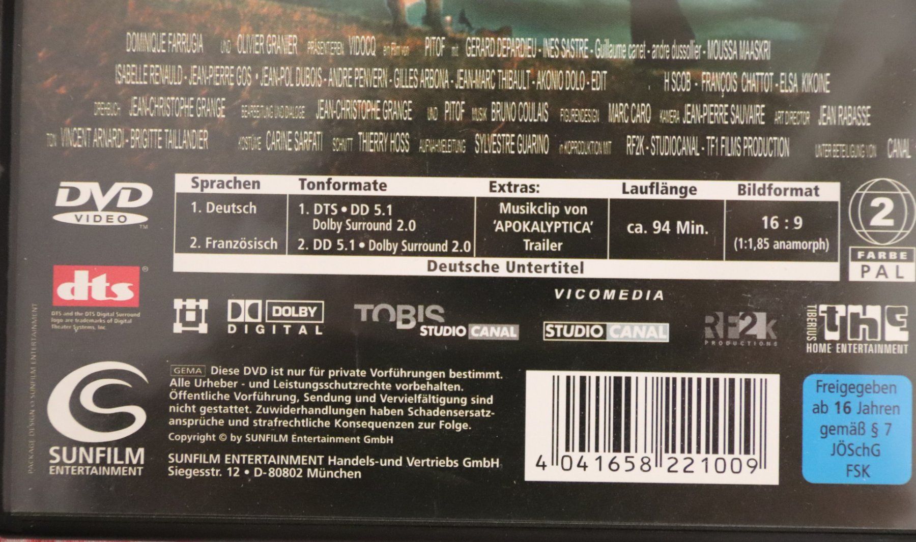 Alle DVDs: Vidoco - in Film von Pitof – Gebraucht aus Glattfelden von Sirax 3