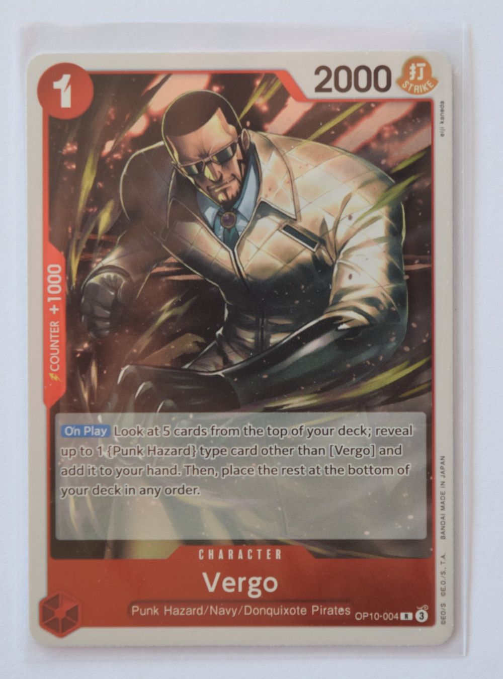 Bandai Sammelbilder & Trading cards: One Piece Vergo OP10-004 R – Gebraucht aus Lugano von VlaseCard