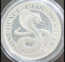 Silbermuenze 1 Unze 999 rein Snake Elizabeth II 2022