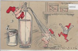 Alfred Schmidt - Drei Zwerge in Action - Litho