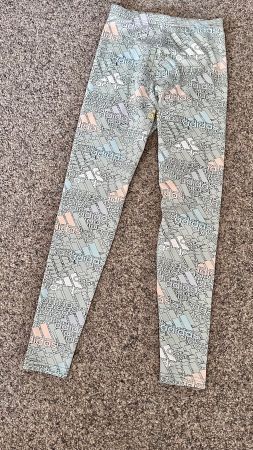 Adidas Tights/Leggings, gemustert, BW/Elasthan, Gr.M 40