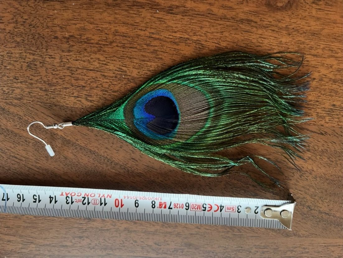 Orecchini pendenti & Orecchini a lobo: Pfauenfedern Ohrringe, Handmade, Modeschmuck – Nuovo (secondo la descrizione) da Gams venduto da Mariawicca 2