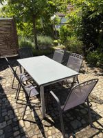 Gartenmöbel - Gartentisch mit 8 Stühlen - anthrazit