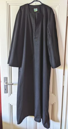 Longue robe d’intérieur noire 2XL-3XL