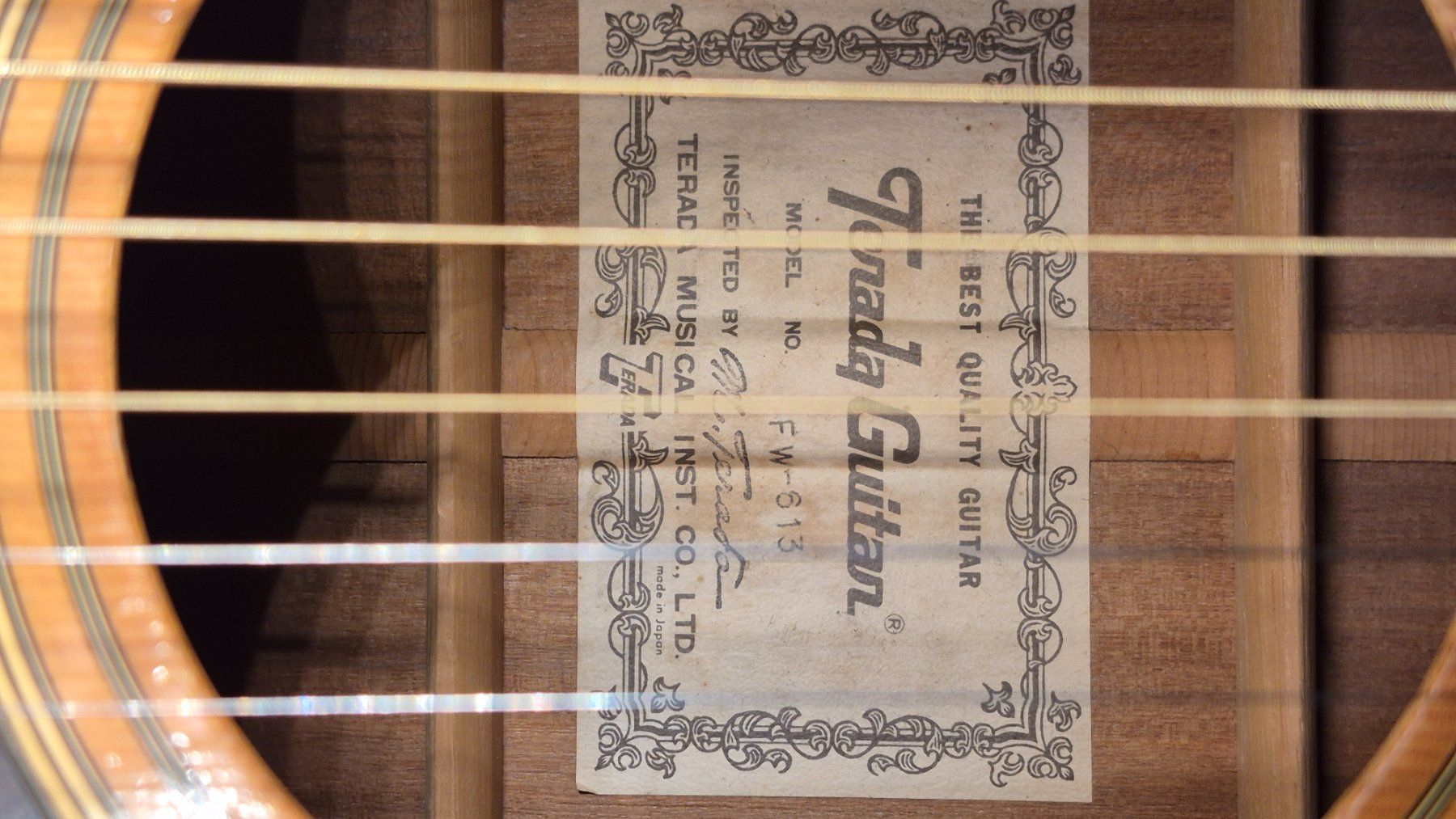 Strumenti musicali: Western Gitarre Terada FW-613 – Usato da Winterthur venduto da NorrSydGuitars 9