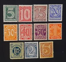 Deutsches Reich Dienstmarken 1920**