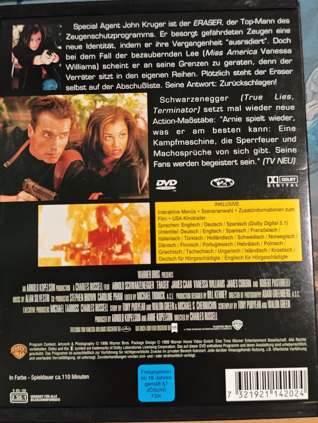 Tous les DVDs: Eraser  – D'occasion à Laufenburg par Toni5010 1