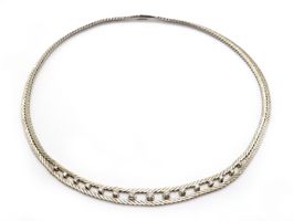 Weissgoldkette mit Brillanten (18K Gold/zus. 1ct Diamanten)