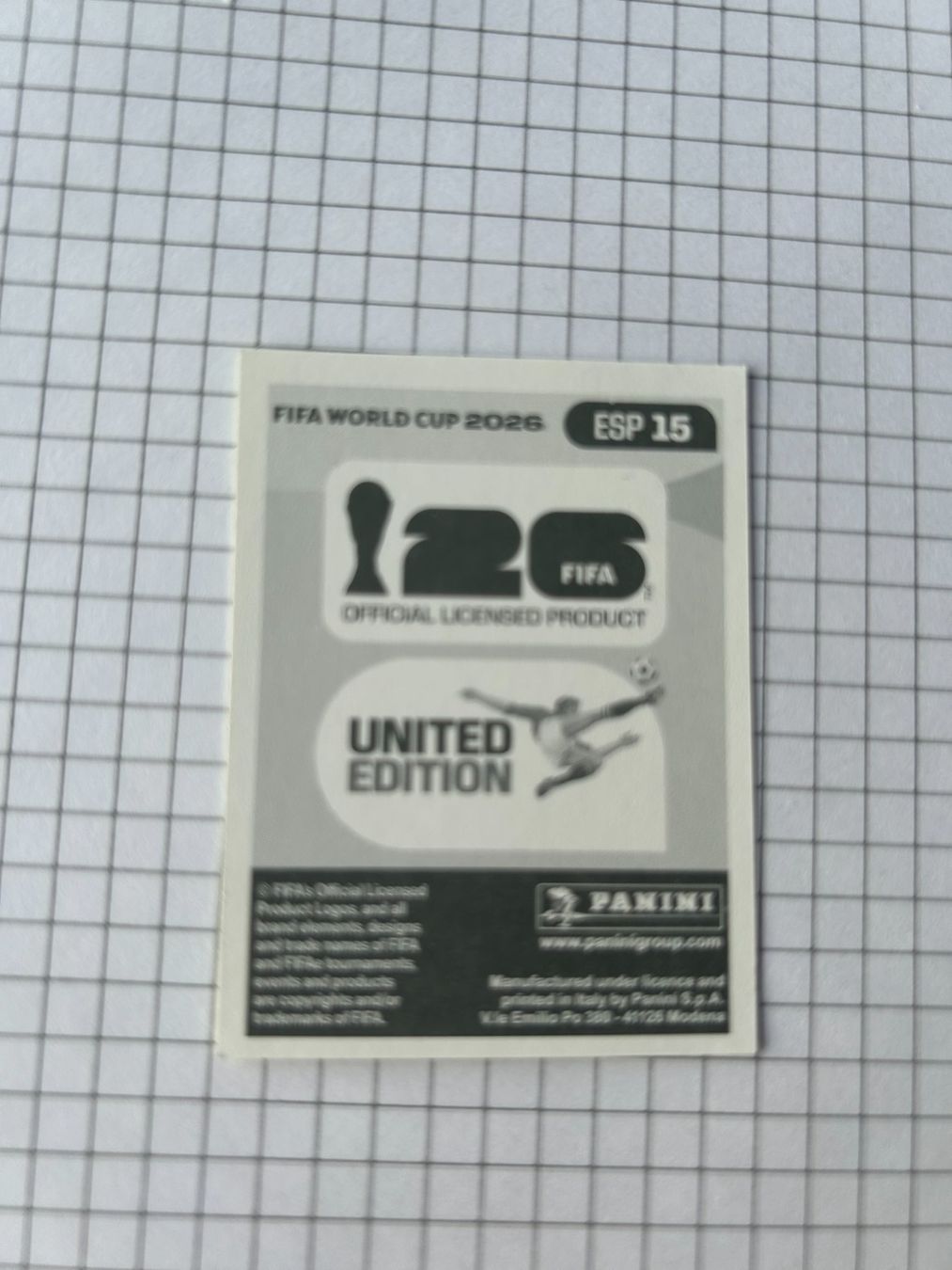 Panini Carte collezionabili: Panini FIFA World Cup 2026 - ESP 15 – Usato da Zumikon venduto da meter03 1