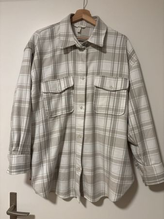 H&M Overshirt Holzfäller Hemd Beige Kariert Gr. L