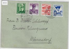 J89-J92 Mi. 359-362 Satzbrief Männedorf