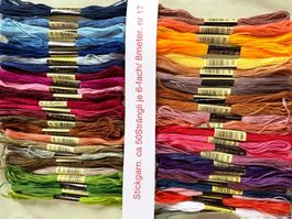Stickgarn Garn  50x  alle TOP Regenbogen Farben Basteln
