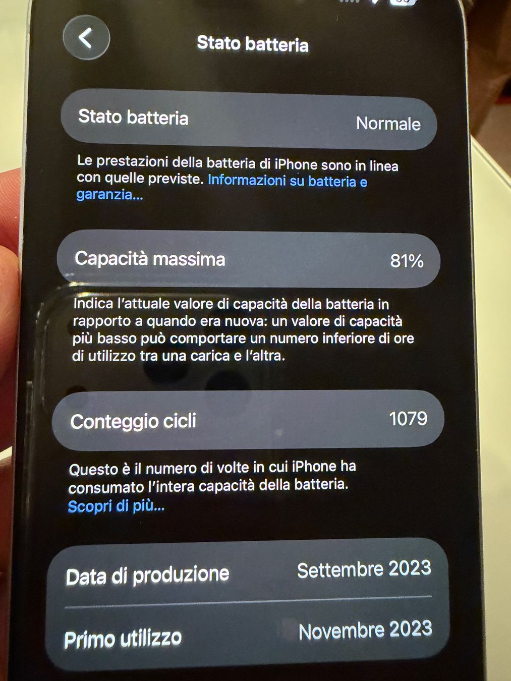 Apple Telefoni cellulari / Smartphones: iPhone 15 Blue 256 GB, ab 1.- – Usato da Giubiasco venduto da GammaRay85 9