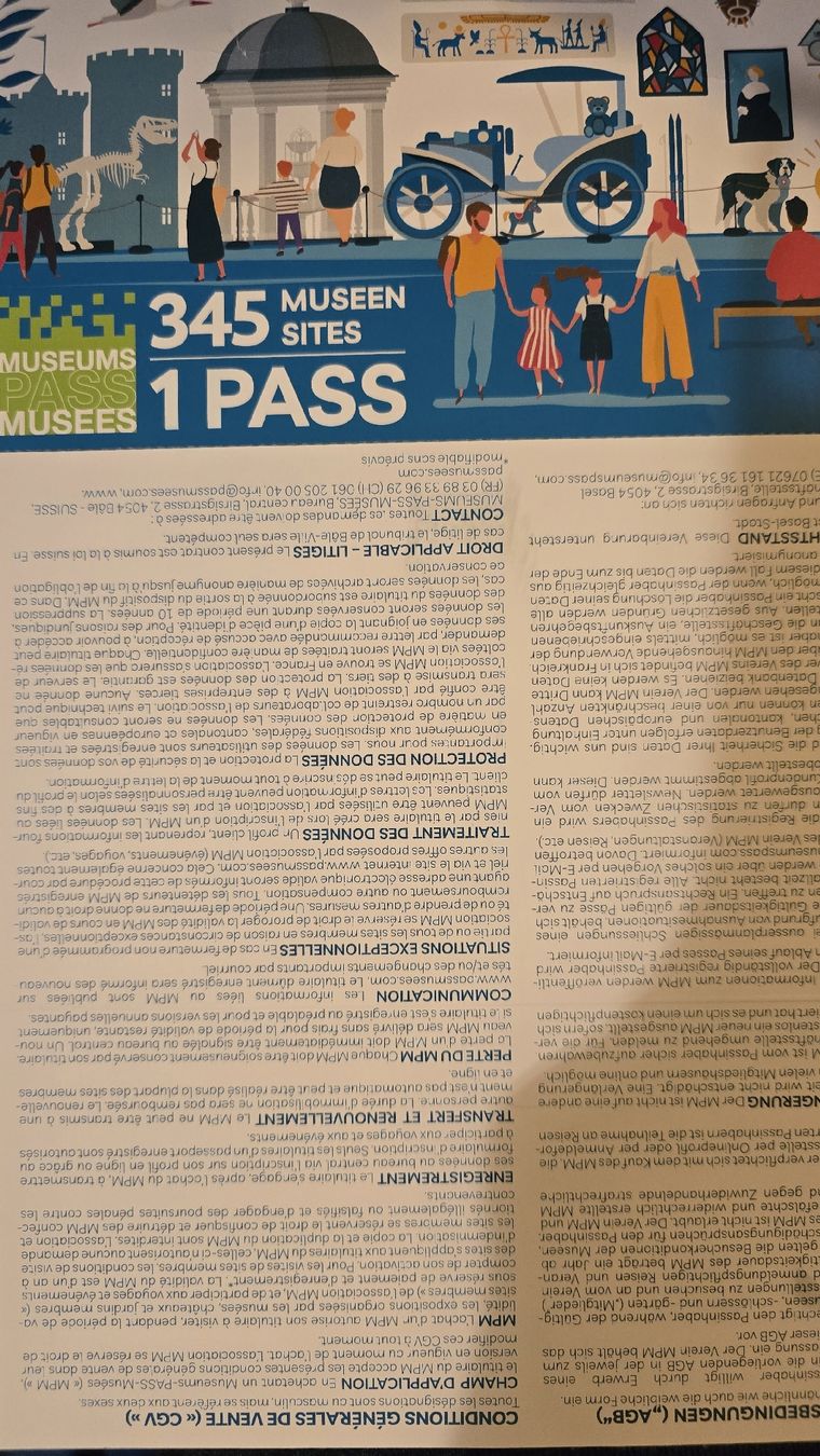 Biglietti: Museums-Pass Musées (Dreiland), neu – Nuovo e nell'imballaggio originale da Muttenz venduto da pixopus