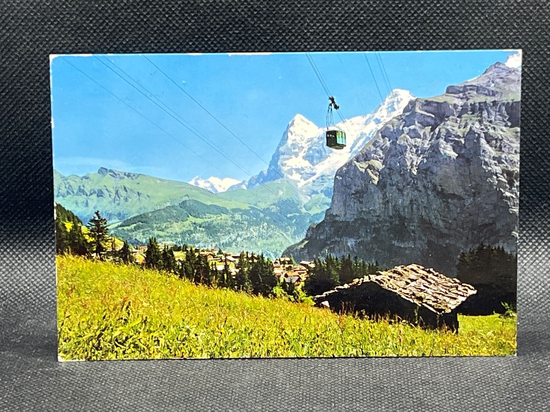 Cartoline postali: Mürren, Schilthornbahn: Wetterhorn, Eiger, Mönch – Usato da Widnau venduto da Brusi9