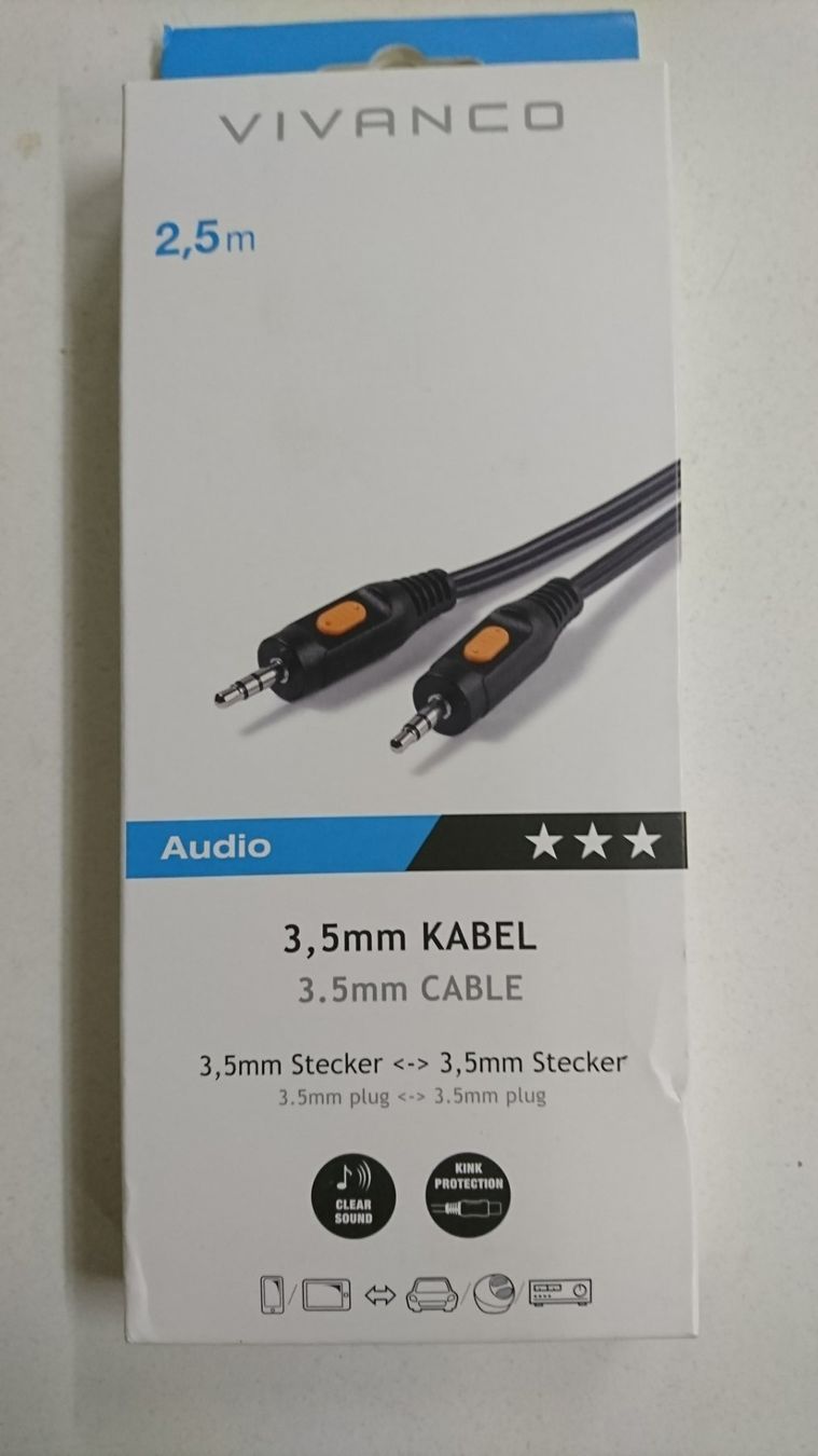 Cavi: 3.5mm Klinkenkabel – Nuovo e nell'imballaggio originale da Tägerschen venduto da Tech-World7
