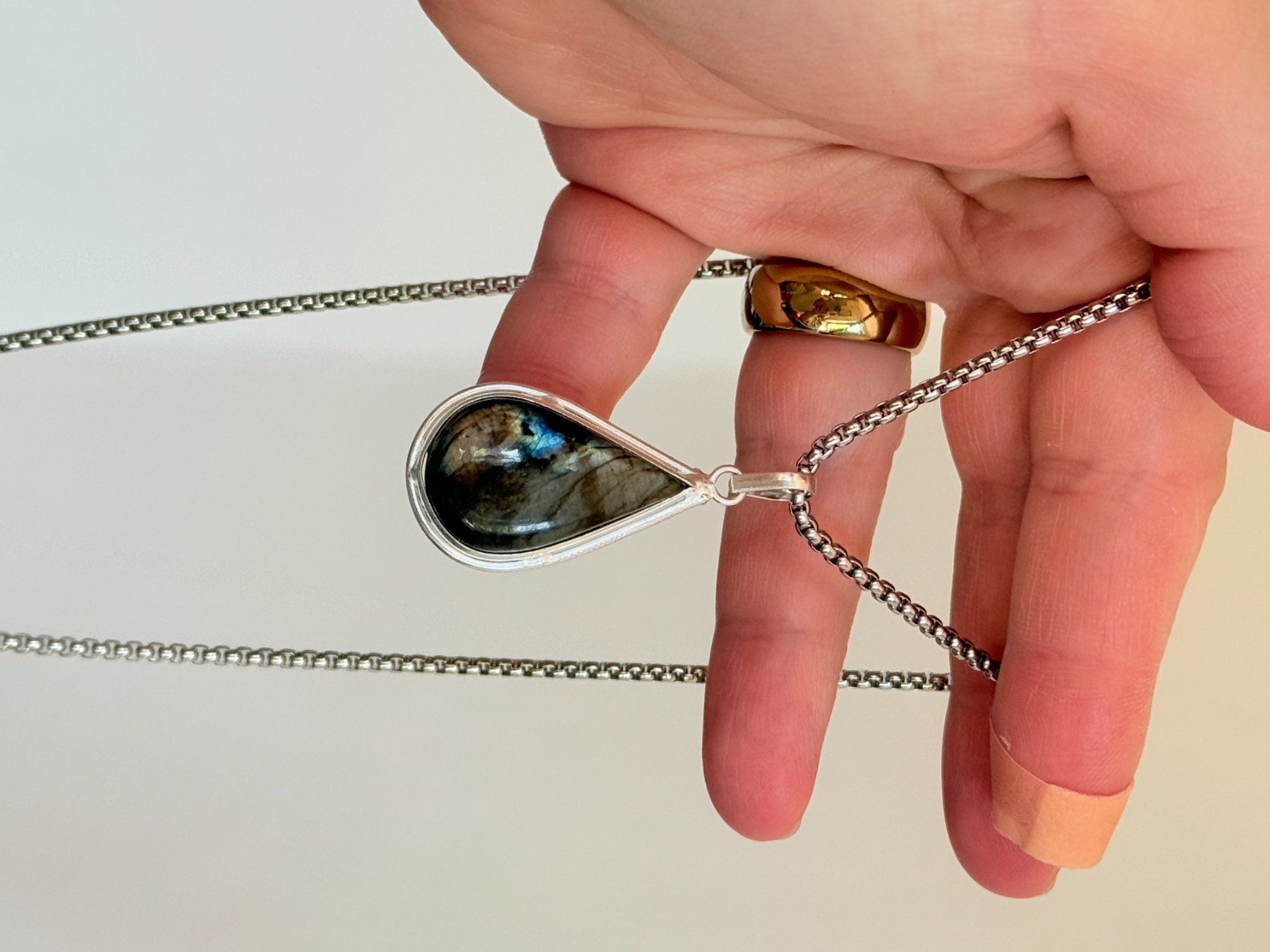 Ketten: Collier Labradorite , forme de goutte ✨... – Neu und originalverpackt aus Genève von AWWA 5