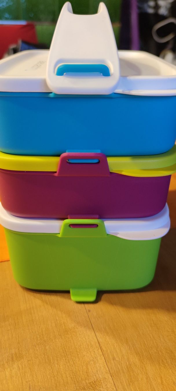 Tupperware Behälter & Ähnliches: Tupper Lunch Box Set (3) – Neu und originalverpackt aus Schweizersholz von  1