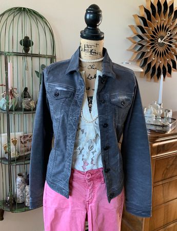 ⭐️ NEU graue Jeansjacke von GANG Grösse M ⭐️