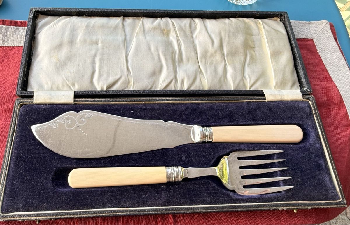 Set di posate: Vintage Fischbesteck  – Usato da Aarburg venduto da Schatzaffe 1
