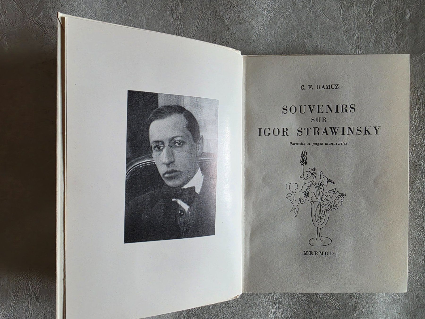 Libri: C.F. Ramuz - Souvenirs sur Igor Strawinsky - Mermod 1946 – Usato da Walterswil BE venduto da Lonitti 1