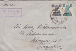 Luftpost-Brief 1948 PAKISTAN nach WENGEN