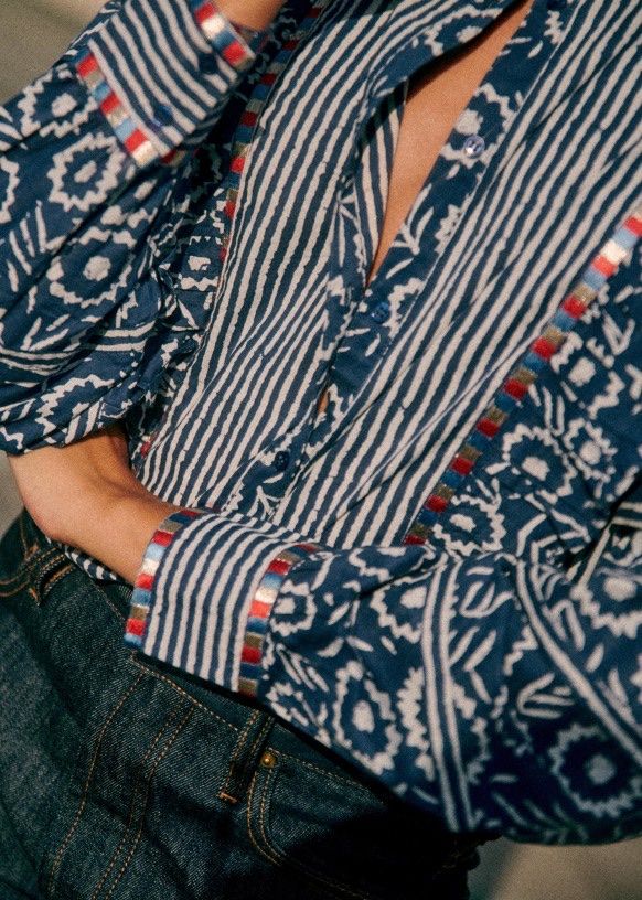 Sezane Blusen: Chemisier Sézane rayé bleu et blanc, taille 34 – Neu (gemäss Beschreibung) aus Morges von sandy069 8