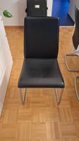 Stühle Lederimitat Schwarz 6er Set