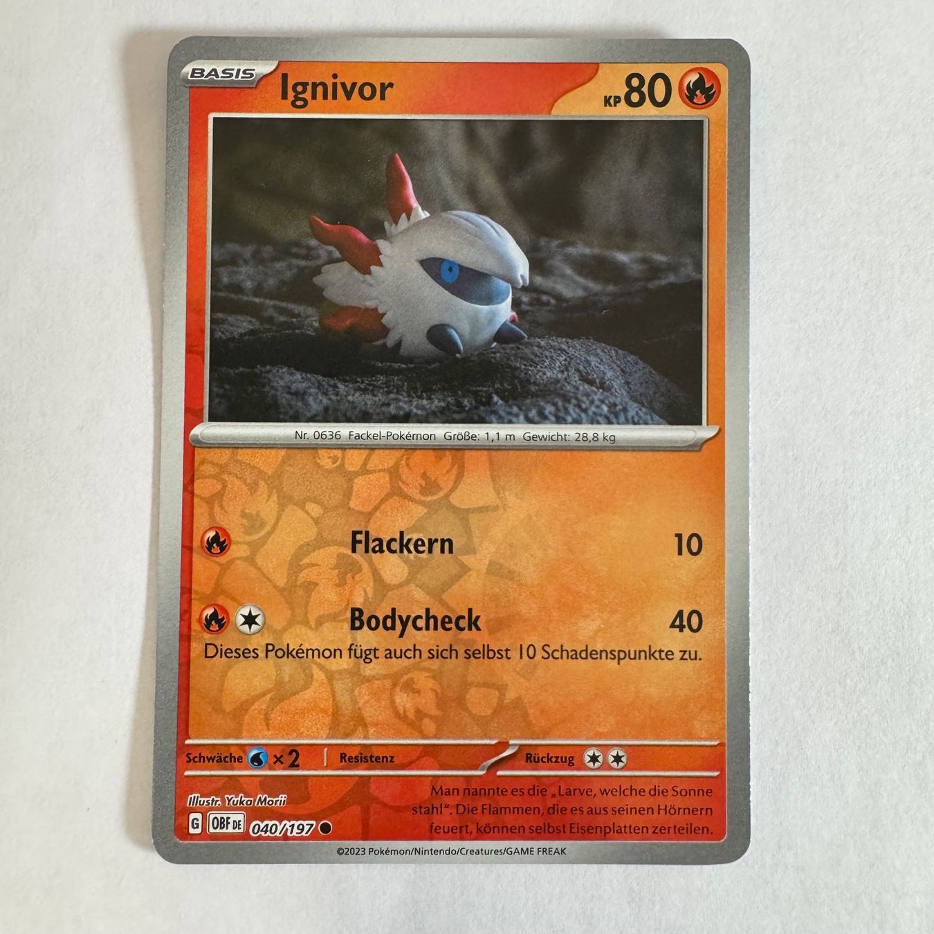 Pokémon Carte collezionabili: Pokémon OBF - Ignivor - 40 / 197 - DE – Nuovo (secondo la descrizione) da Staad SG venduto da miaCards