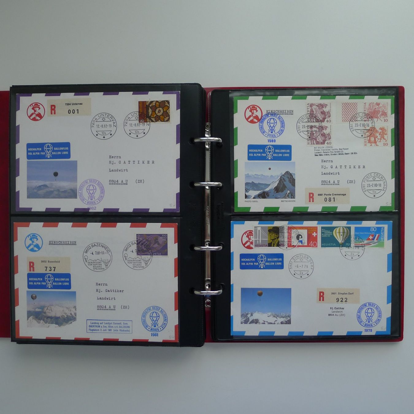 Alle Briefmarken: Ballon Flugpost - Briefe Sammlung in 2 Alben – Gebraucht aus Ebikon von SilvioFreund 7