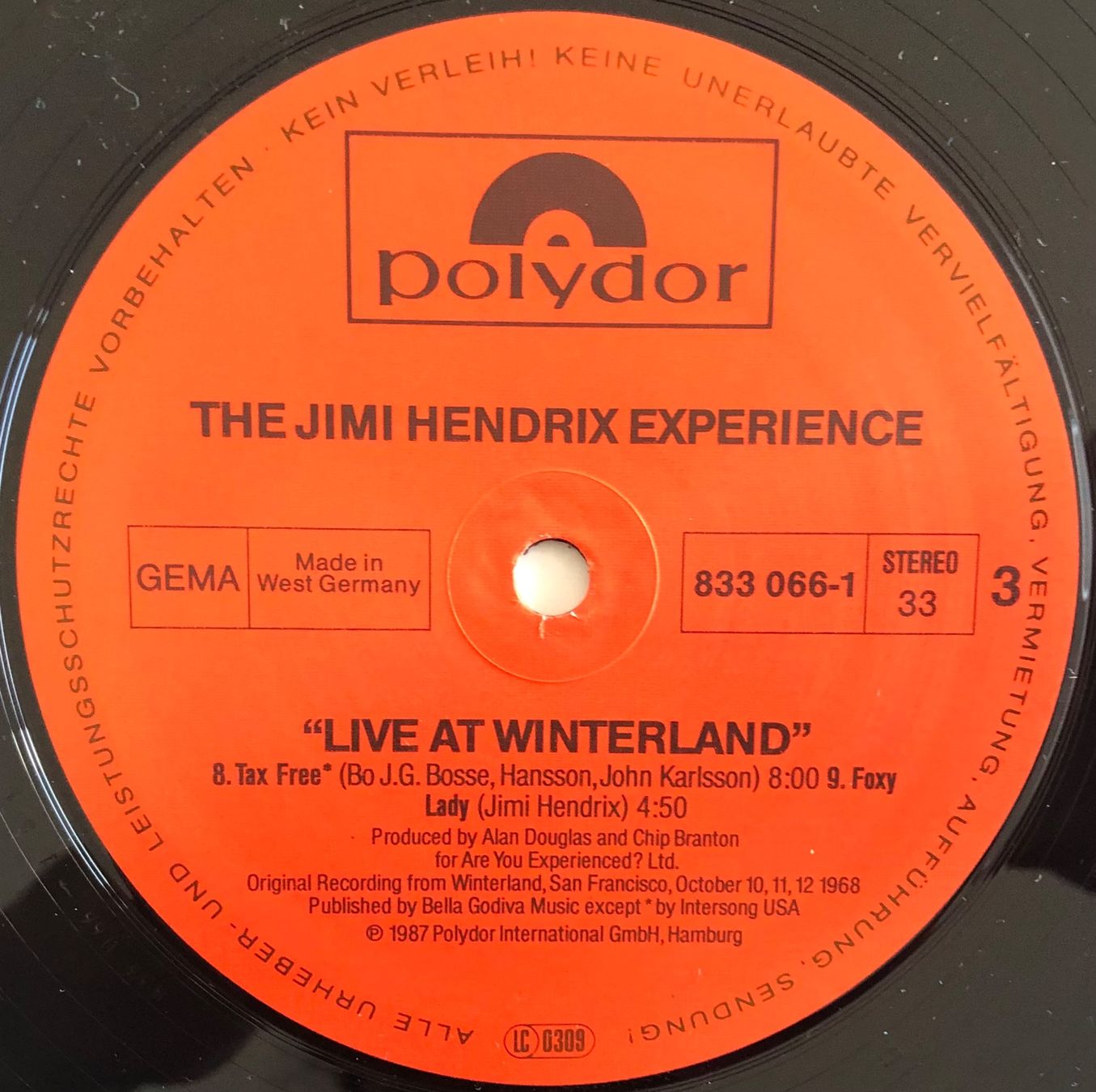 Dischi in vinile: THE JIMI HENDRIX EXPERIENCE - LIVE AT WINTERLAND – Usato da Poliez-Pittet venduto da Newtown-Records 3