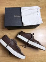 Massimo Dutti Leder-Sneaker Braun Gr. 43