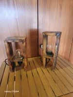 Holzlampe, Tischlampe, Lampe, Holz, Deko, Vintage, Top!