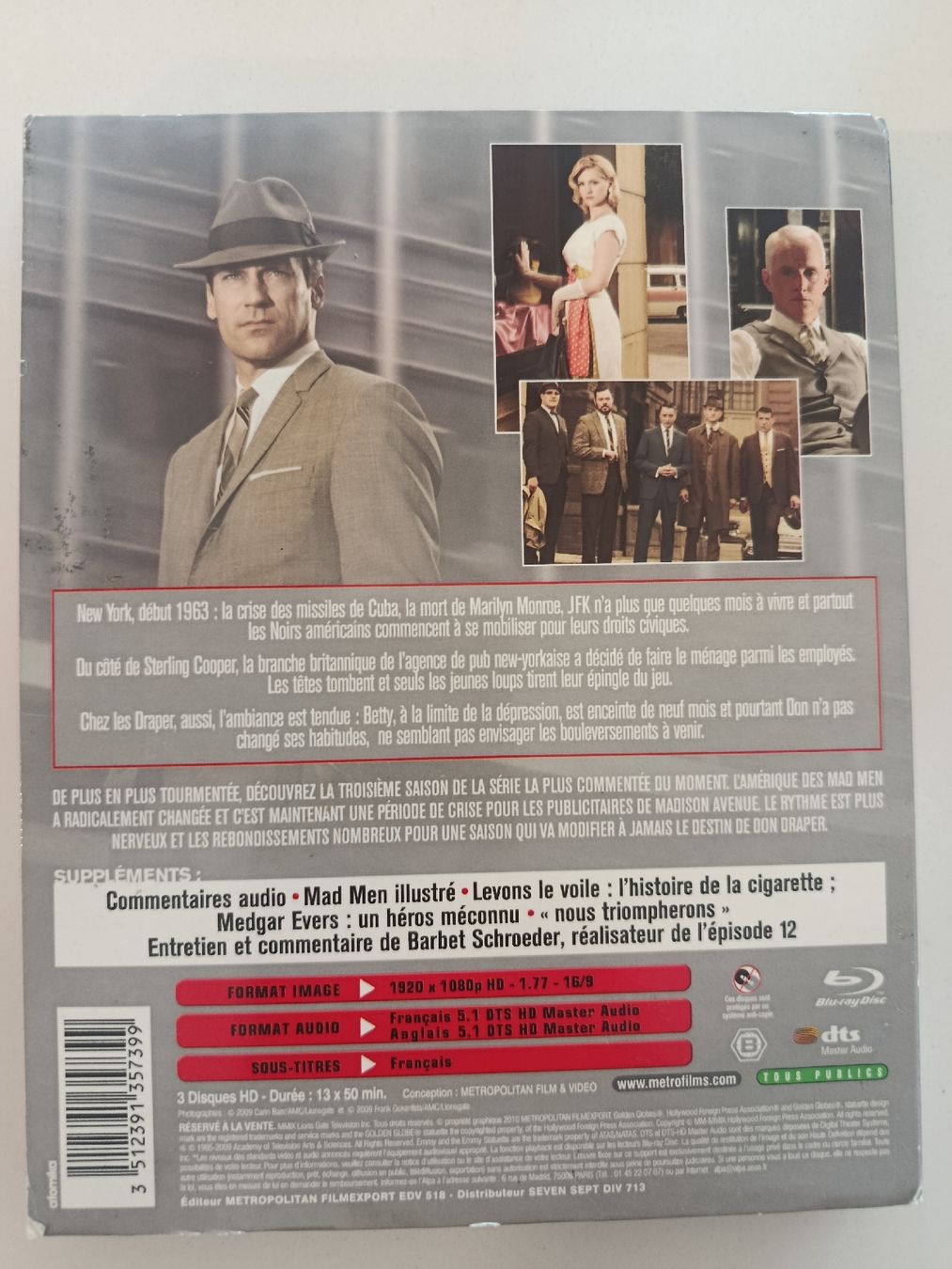 Tous les DVDs: Mad Men - Intégrale Saison 3 Blu-ray  – D'occasion à Gingins par Demonseed 1
