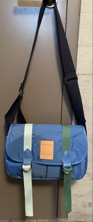 Besace L Le Pliage Re-Play Longchamp bleue