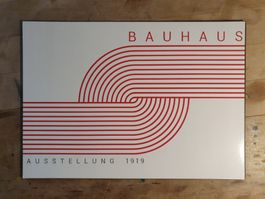 Plakat Bauhaus Asstellung 1919 auf Pavatex geklebt 42.5 x 30