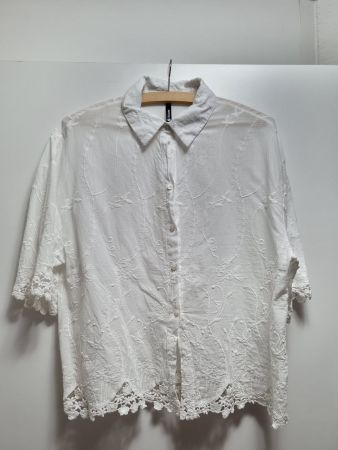Schöne weisse moderne weisse Bluse L NEU