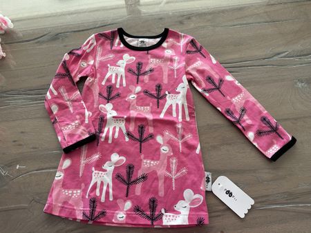 NEU Paapii Design Kleid rosa mit Reh Motiv Grösse 104 