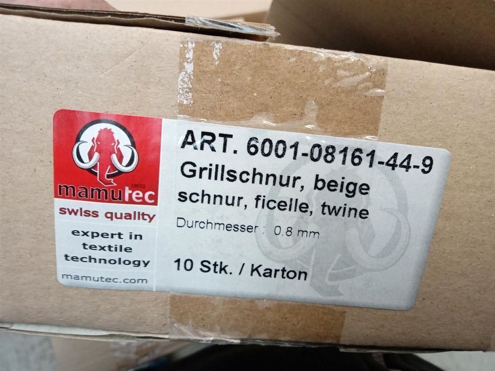 Mamutec Corde: 10 Stk. Mamutec  Grillschnüre – Nuovo e nell'imballaggio originale da Oberwil Lieli venduto da 560amg 2