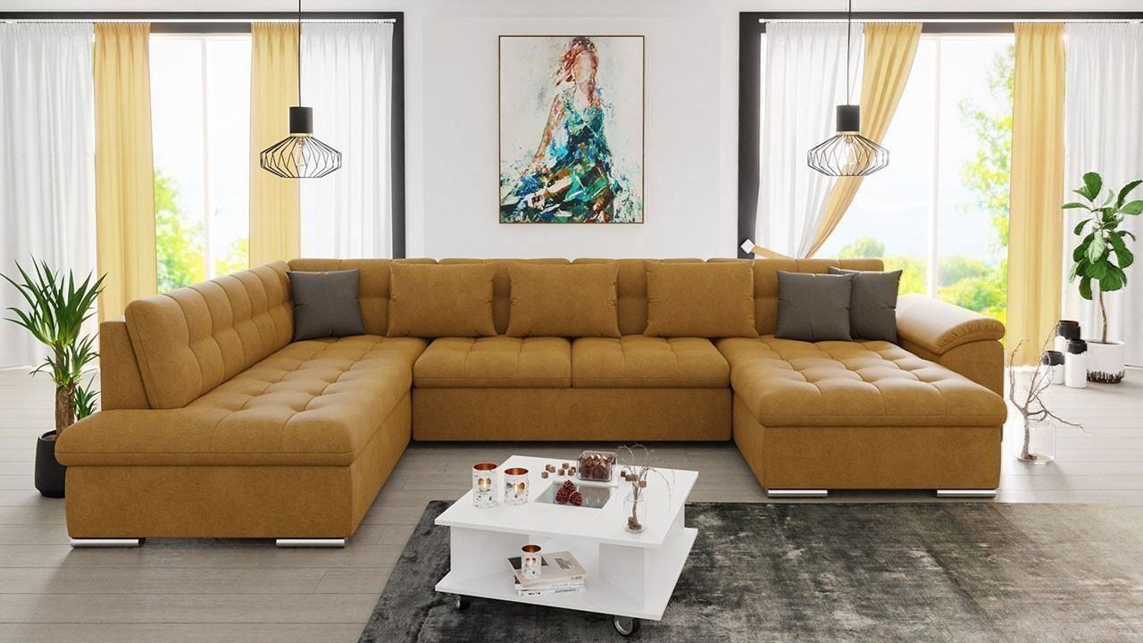 Sofas: Wohnlandschaft Rechts Sofa mit Bettkasten + Schlaffunktion – Neu und originalverpackt aus Wallenwil von toesstal-vertrieb 4
