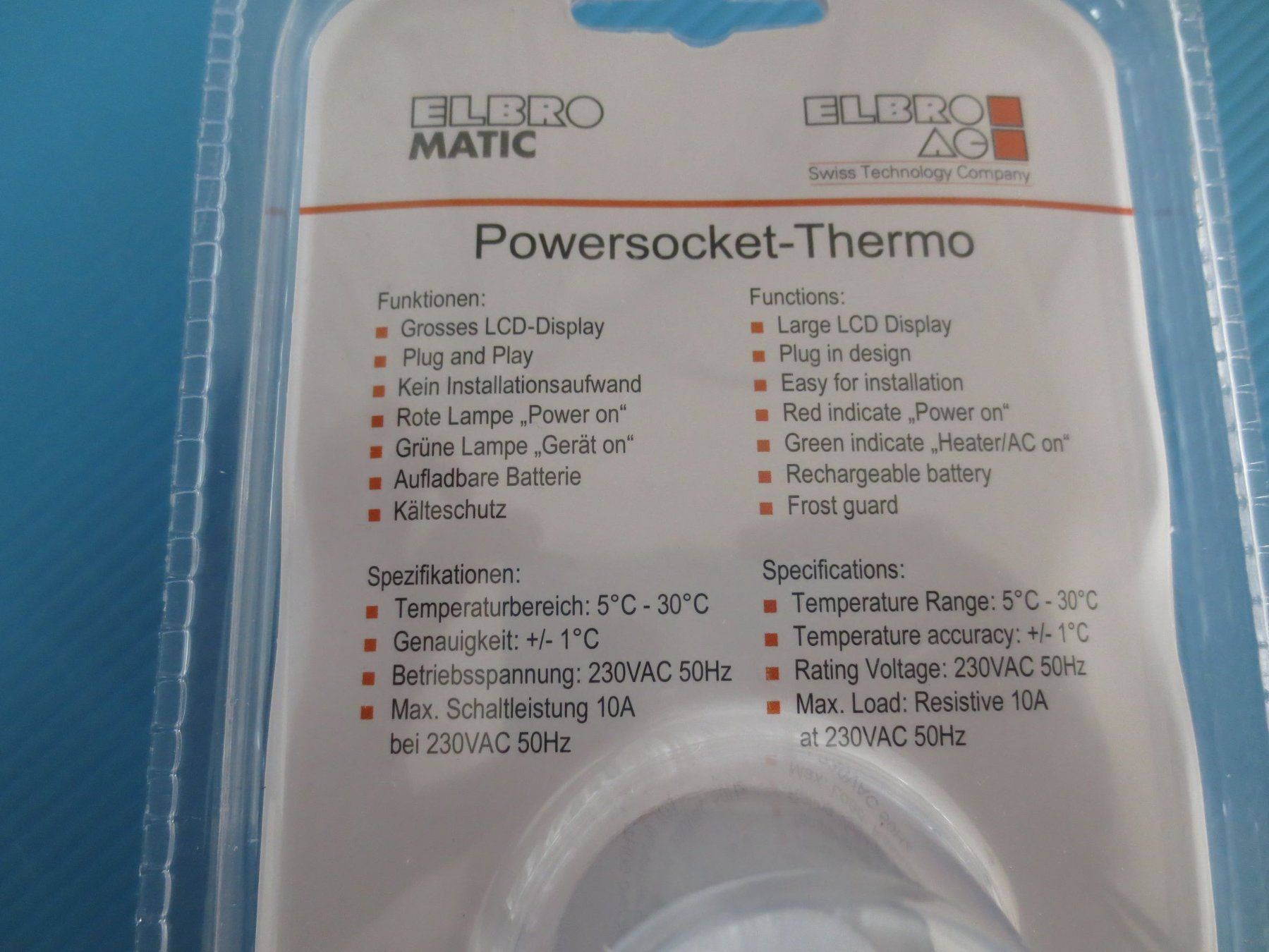Messen: Steckdosen Thermostat 230V 10A Digital – Neu und originalverpackt aus Sulz LU von Elektrofachverkauf 3