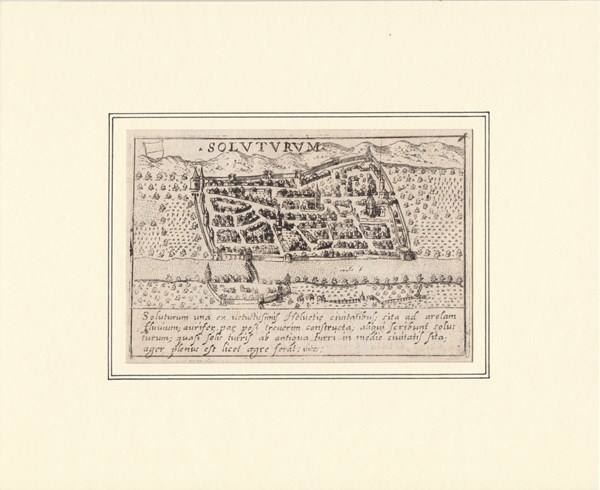 Incisioni: SOLOTHURN, KUPFERSTICH UM 1580 – Antico da Grüningen venduto da Kartensammler 1