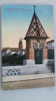 Basel, Käppeli auf der mittleren Rheinbrücke mit Münster