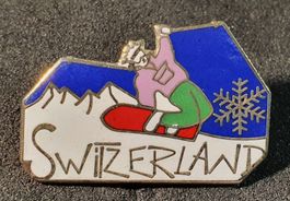 GG007 - Pin Snoboard Fahren in Switzerland